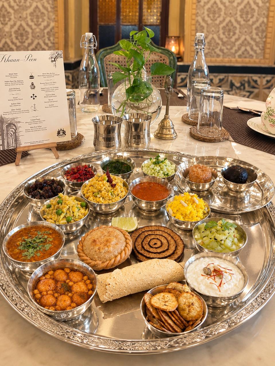 Sheherwali thali, Khaan-Peen menu